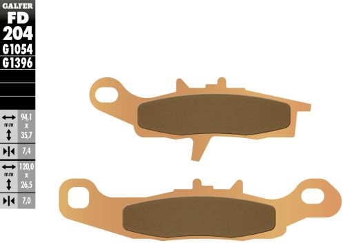 Galfer Brakes Front HH Sintered Brake Pads for Kawasaki KX80 1997-2000 ...